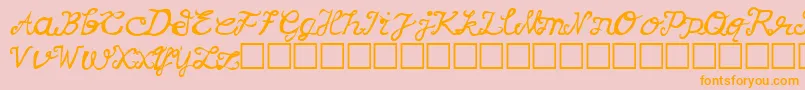 Korv Font – Orange Fonts on Pink Background