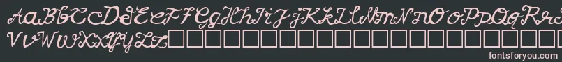 Korv Font – Pink Fonts on Black Background