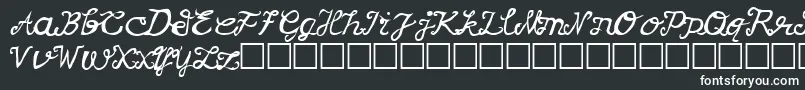 フォントKorv – 黒い背景に白い文字