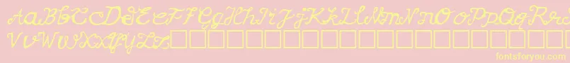 Korv Font – Yellow Fonts on Pink Background