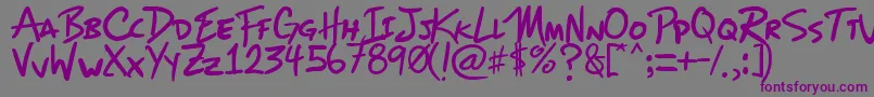 Mizike Font – Purple Fonts on Gray Background