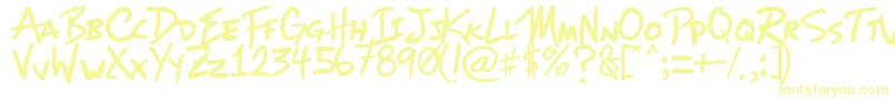 Шрифт Mizike – жёлтые шрифты