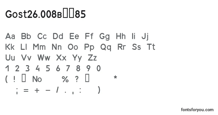 Fuente Gost26.008вЂ”85 - alfabeto, números, caracteres especiales
