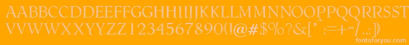 DagenhamRegularDb Font – Pink Fonts on Orange Background