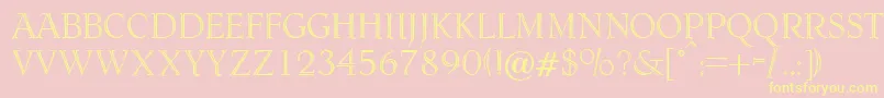 DagenhamRegularDb Font – Yellow Fonts on Pink Background