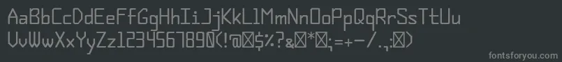 Шрифт Den – серые шрифты на чёрном фоне
