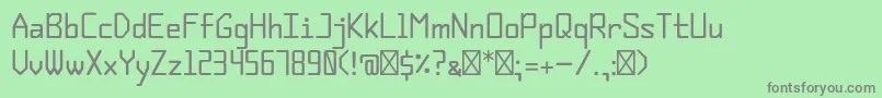 Den Font – Gray Fonts on Green Background