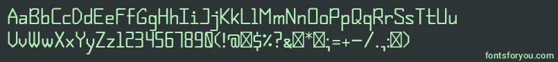 Den Font – Green Fonts on Black Background