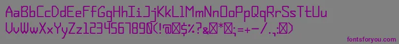 フォントDen – 紫色のフォント、灰色の背景