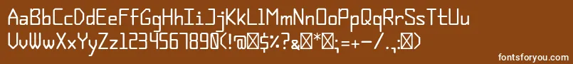 Den Font – White Fonts on Brown Background