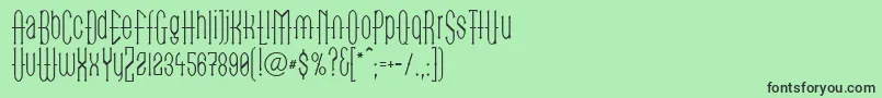 LinotypegotekkThin Font – Black Fonts on Green Background