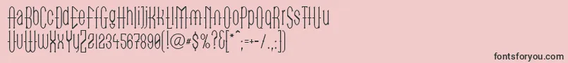 フォントLinotypegotekkThin – ピンクの背景に黒い文字