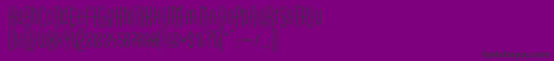 LinotypegotekkThin-Schriftart – Schwarze Schriften auf violettem Hintergrund