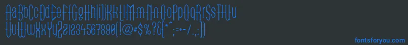 LinotypegotekkThin Font – Blue Fonts on Black Background