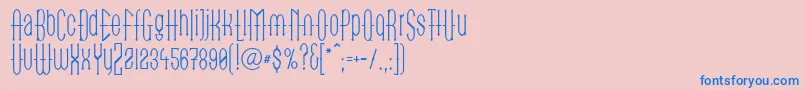 LinotypegotekkThin-Schriftart – Blaue Schriften auf rosa Hintergrund