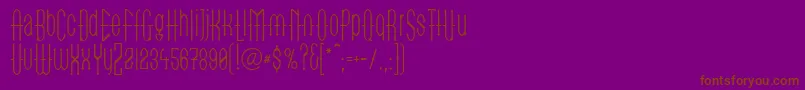 LinotypegotekkThin Font – Brown Fonts on Purple Background