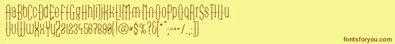 LinotypegotekkThin Font – Brown Fonts on Yellow Background