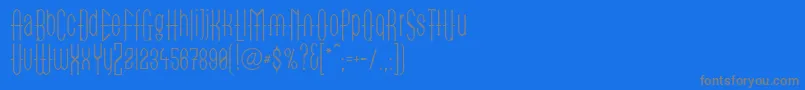 LinotypegotekkThin-Schriftart – Graue Schriften auf blauem Hintergrund