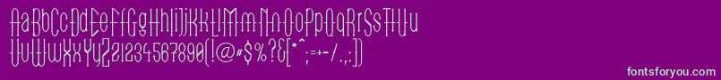 LinotypegotekkThin Font – Green Fonts on Purple Background