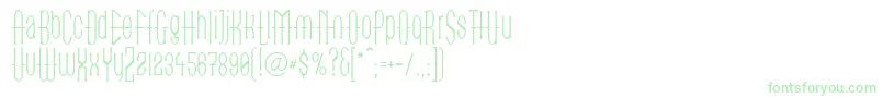 LinotypegotekkThin Font – Green Fonts on White Background