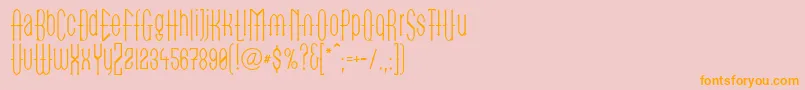 LinotypegotekkThin Font – Orange Fonts on Pink Background