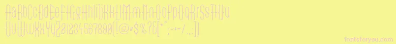 LinotypegotekkThin Font – Pink Fonts on Yellow Background