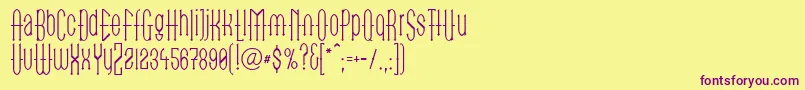 LinotypegotekkThin Font – Purple Fonts on Yellow Background