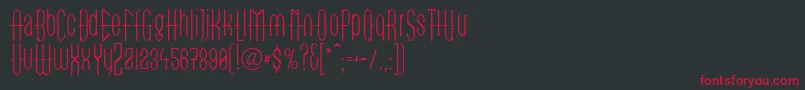 LinotypegotekkThin Font – Red Fonts on Black Background