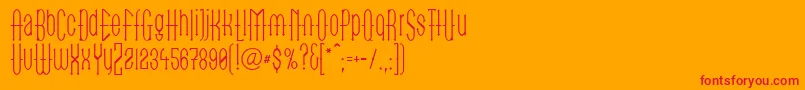 LinotypegotekkThin-Schriftart – Rote Schriften auf orangefarbenem Hintergrund