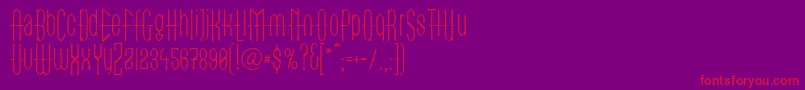 LinotypegotekkThin-Schriftart – Rote Schriften auf violettem Hintergrund