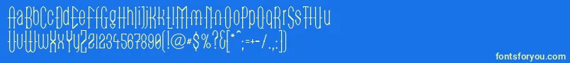 LinotypegotekkThin Font – Yellow Fonts on Blue Background