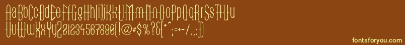 LinotypegotekkThin Font – Yellow Fonts on Brown Background