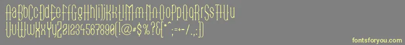 LinotypegotekkThin Font – Yellow Fonts on Gray Background