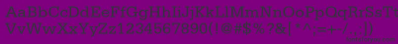 フォントSerifastdRoman – 紫の背景に黒い文字