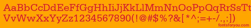 SerifastdRoman Font – Red Fonts on Orange Background
