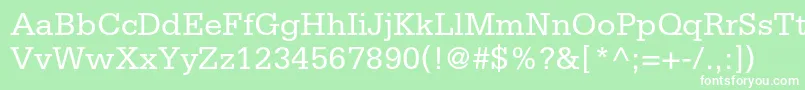 SerifastdRoman Font – White Fonts on Green Background