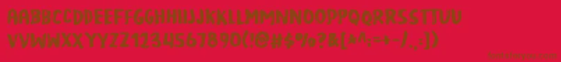 Подробнее о шрифте ReliableDemo Шрифт ReliableDemo – коричневые шрифты на красном фоне