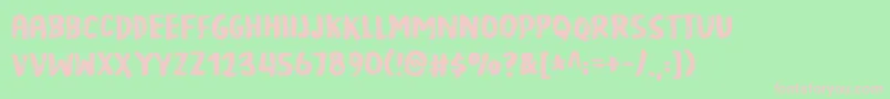 ReliableDemo Font – Pink Fonts on Green Background