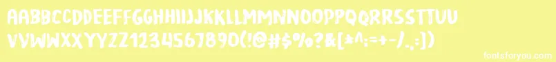 ReliableDemo Font – White Fonts on Yellow Background
