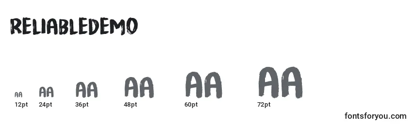ReliableDemo Font Sizes