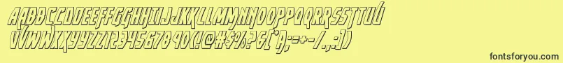 Yankeeclipper3Dital Font – Black Fonts on Yellow Background