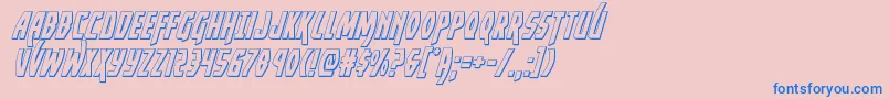 Yankeeclipper3Dital Font – Blue Fonts on Pink Background