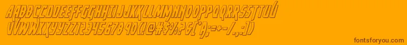 Yankeeclipper3Dital Font – Brown Fonts on Orange Background