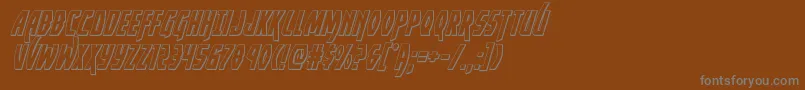 Yankeeclipper3Dital Font – Gray Fonts on Brown Background