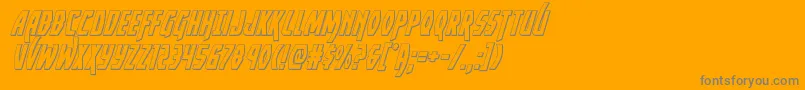 Yankeeclipper3Dital Font – Gray Fonts on Orange Background