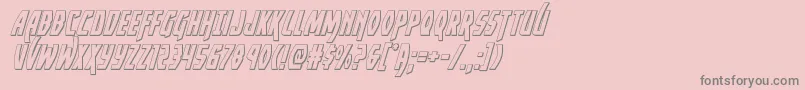 Yankeeclipper3Dital Font – Gray Fonts on Pink Background