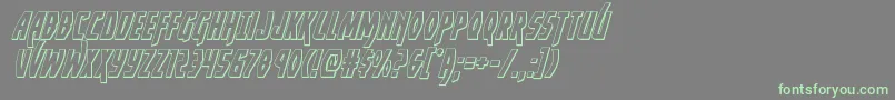 Yankeeclipper3Dital Font – Green Fonts on Gray Background