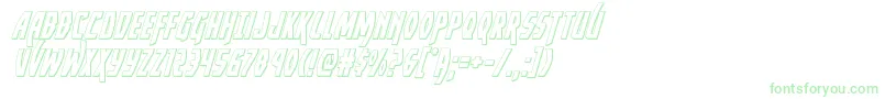 Yankeeclipper3Dital Font – Green Fonts on White Background