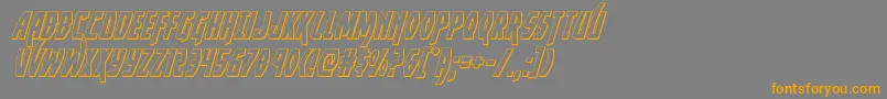 Yankeeclipper3Dital Font – Orange Fonts on Gray Background