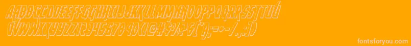 Yankeeclipper3Dital-Schriftart – Rosa Schriften auf orangefarbenem Hintergrund